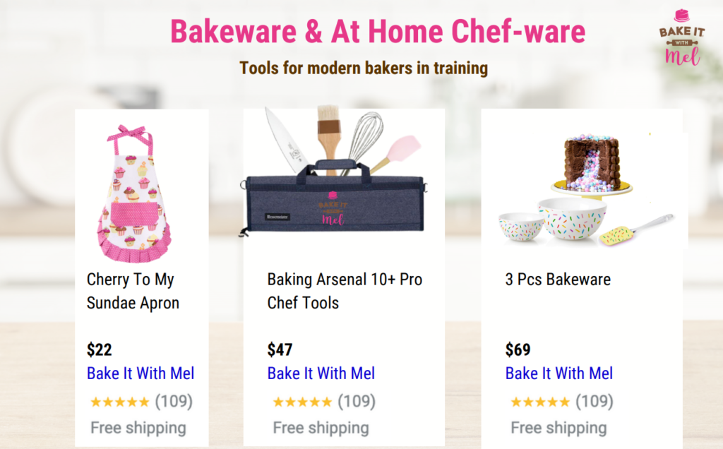 Bake It with Mel - Chef-wear & Bakeware