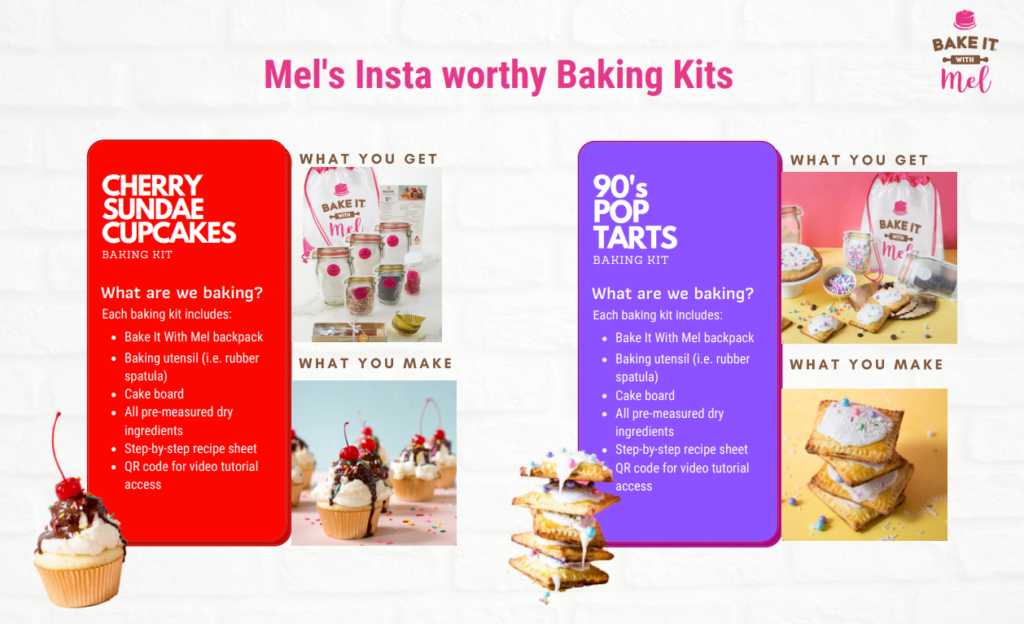 Bale It with Mel - Instagram-worthy Baking Kits options 1 &2