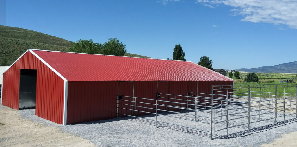 B & M Better Built Barns - large red barn