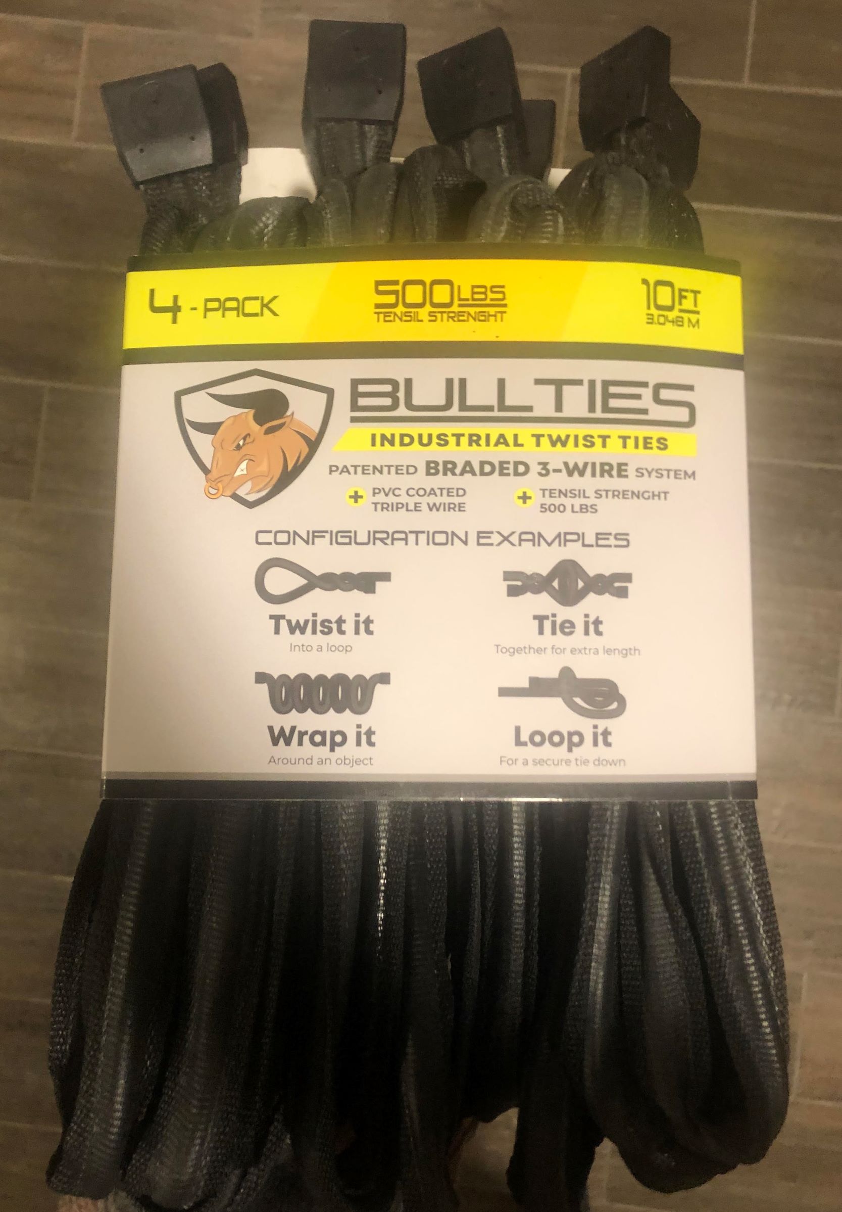 BullTies - 10-foot 4-pack