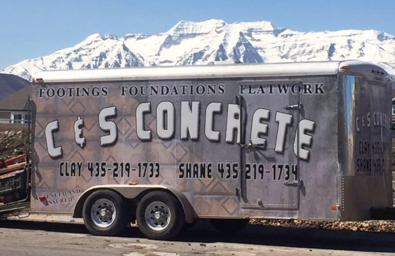 C&S Concrete Specialists - Covered Trailer