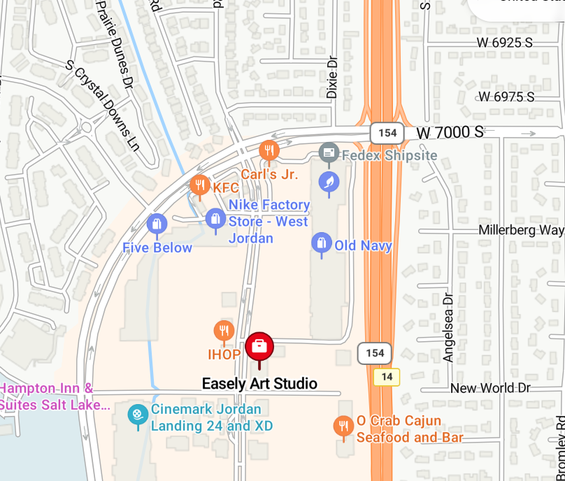 Easely Art Studios - location map