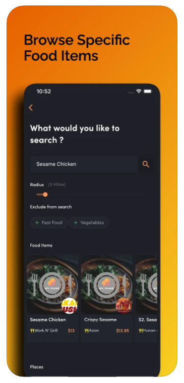 Find My Food - search menu