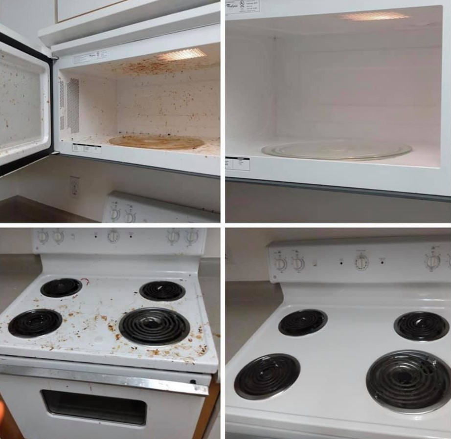 Koality Home Kleaning - Microwave & Oven before & after