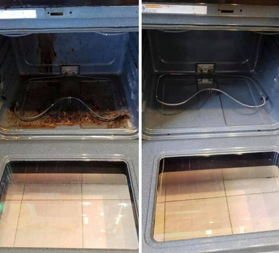 Koality Home Kleaning - Oven before & after