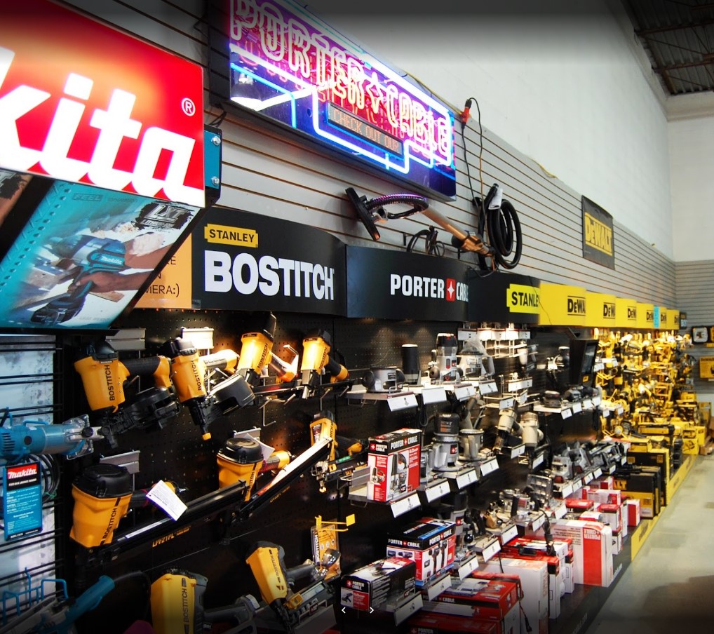 M&M Tool and Machinery - Showroom - Bostitch - Porter - Stanley - Dewalt Tools