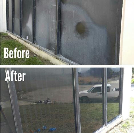 Bella View Window Washing - before and after