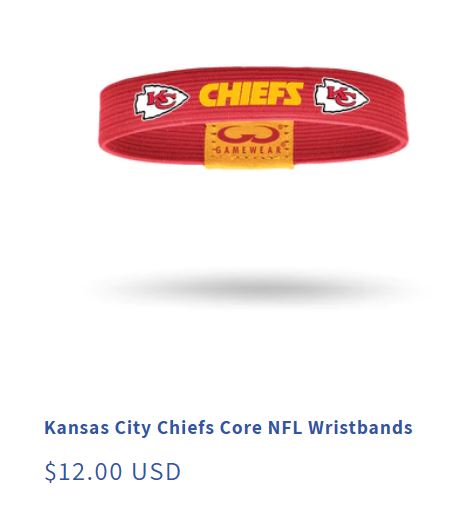 clubs funds - chiefs wristband NFL