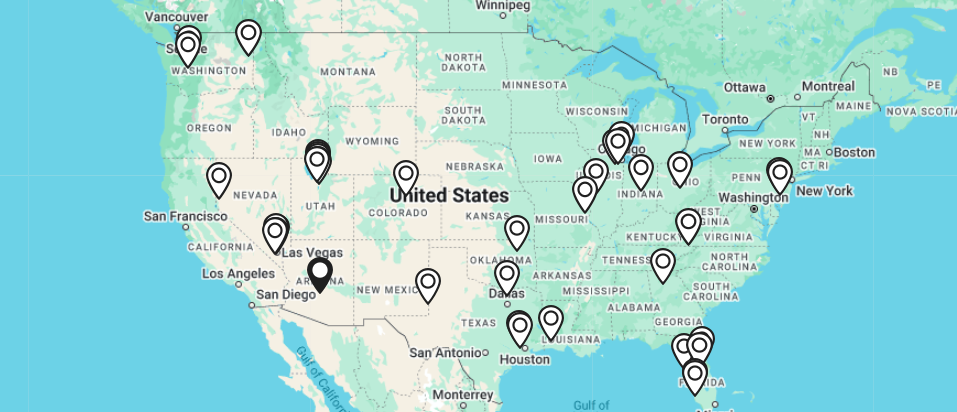 CRAVE Cookies Mesa AZ - franchise map