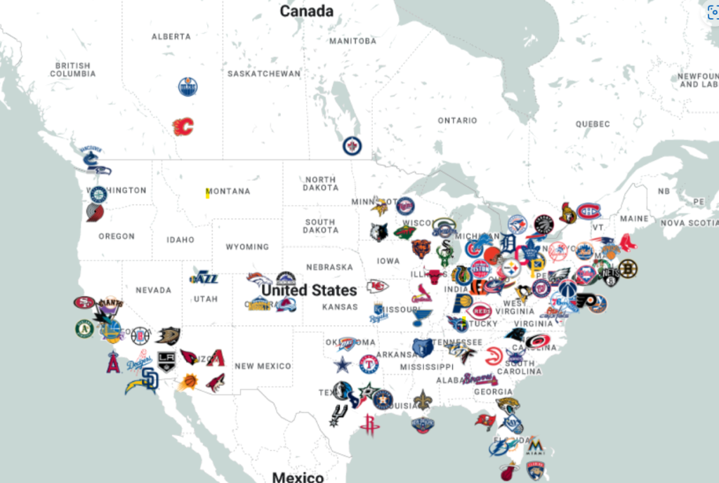 Gifts for Sports Fans - Sports Map