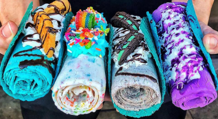 Sweet Rolled Tacos - unique ice cream selection