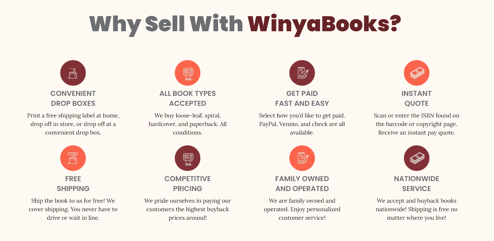 Winya Books - website sales